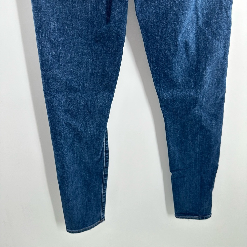 Loft High Rise Skinny Dark Wash Button Fly Jeans - Picture 8 of 10